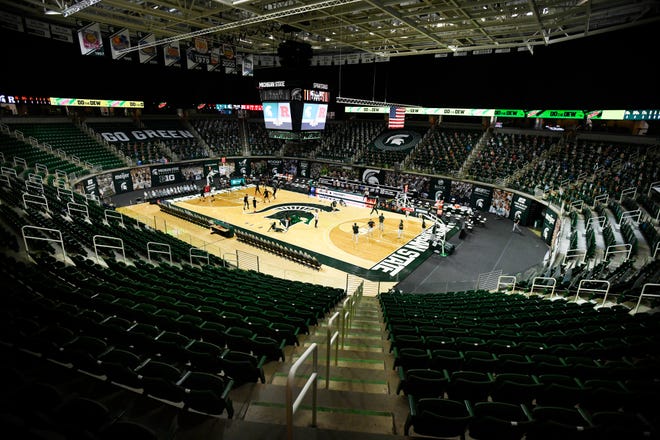 NCAA Michigan State University basketball vs. Rutgers at the Breslin Center in East Lansing, Michigan on January 5, 2021.