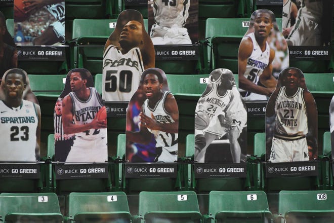 Some Michigan State greats in the stands during the 68-45 Spartan victory.