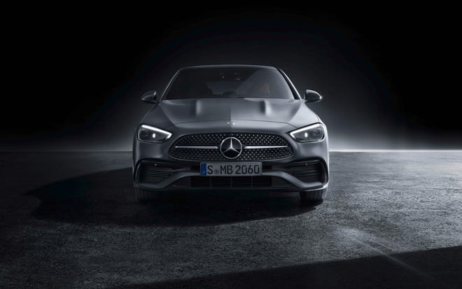 2022 Mercedes-Benz C-class with signature star logo.
