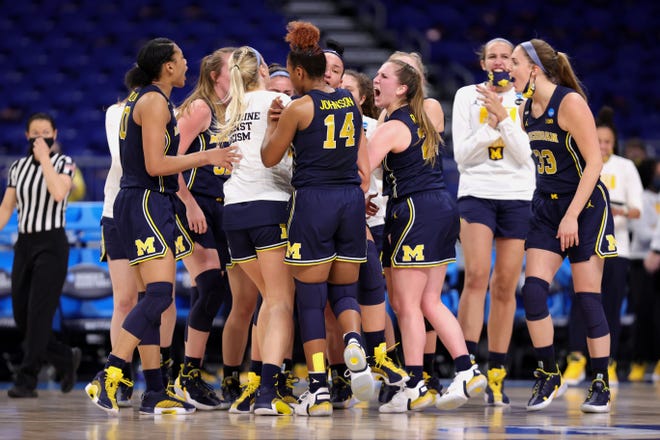 The Michigan Wolverines beat the Tennessee Volunteers, 70-55 during second-round action of the women's NCAA Tournament, Tuesday, in San Antonio, Texas.