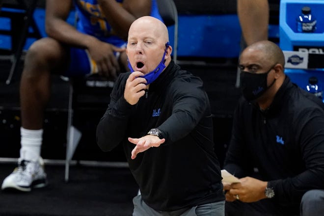 UCLA head coach Mick Cronin directs his team during the first half.