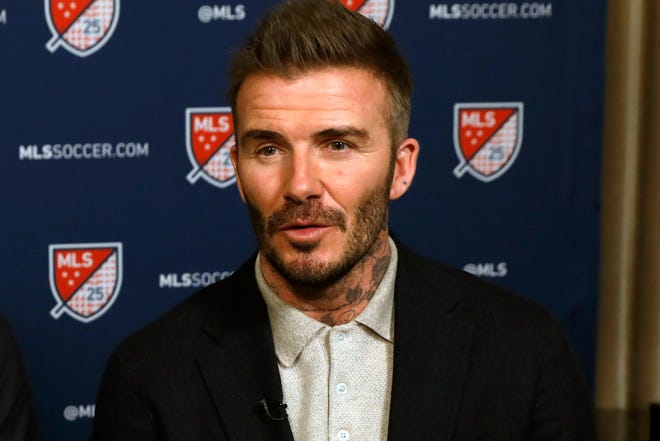 FILE - David Beckham's Inter Miami was found by Major League Soccer to have violated league budget rules with its signing of French midfielder Blaise Matuidi.