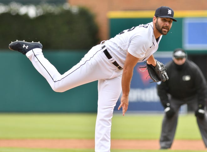 Tigers pitcher Michael Fulmer works in the fourth inning.