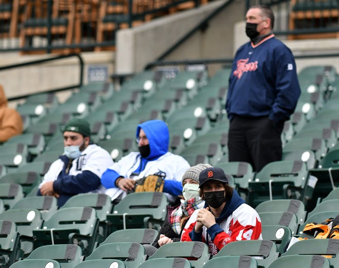 Some fans who have stuck it out til the seventh and final inning of Game 1.