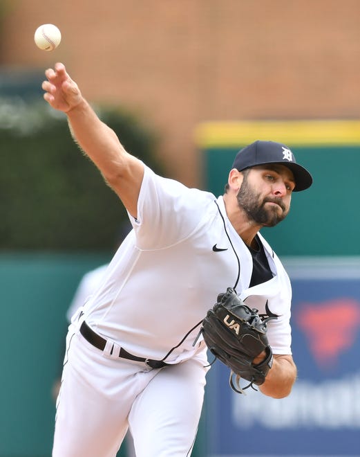 Tigers starter Michael Fulmer delivers a pitch in the fourth inning.