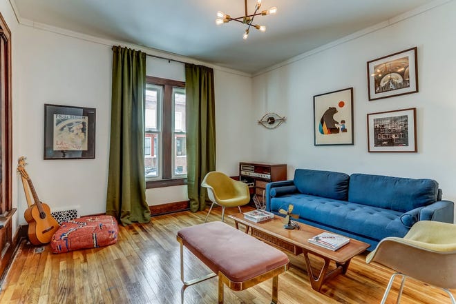 Detroit was the inspiration for the decor, which mixes vintage items with newer pieces, in this Airbnb in one of the city's southwest neighborhoods.