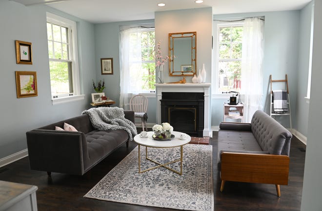 The living room is a comfortable multi-purpose space and shows Cindy’s deft ability to mix and match styles and eras.