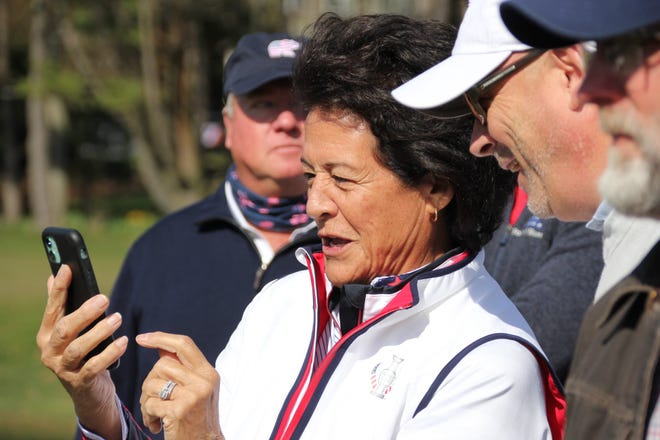 Golf legend Nancy Lopez attends the ceremonies.
