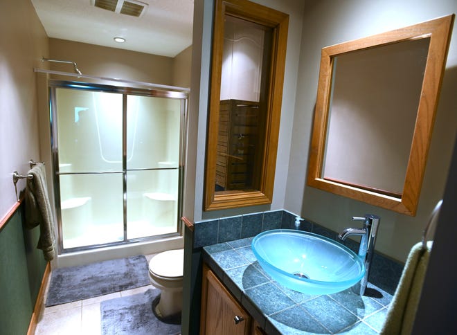 The master bathroom in this Boulder Creek Condo in East China Twp., Thursday afternoon, July 15, 2021.