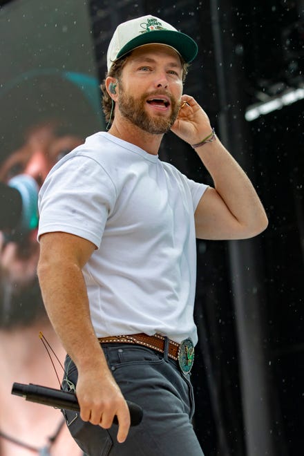 Chris Lane performs during the Faster Horses music festival on July 16, 2021, in Brooklyn.