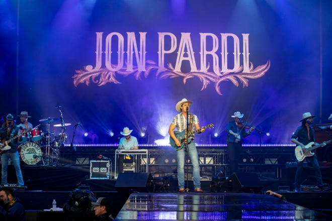 Jon Pardi performs during the Faster Horses music festival on July 16, 2021, in Brooklyn.