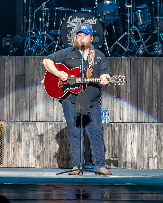 Luke Combs performs during the Faster Horses music festival on July 16, 2021, in Brooklyn.