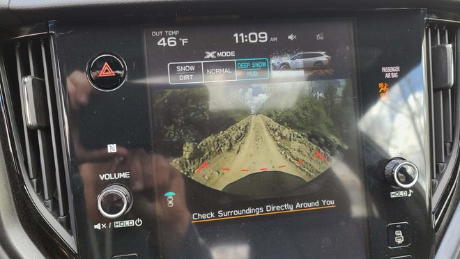 A front camera helps the 2022 Subaru Outback Wilderness see the (off) road ahead.