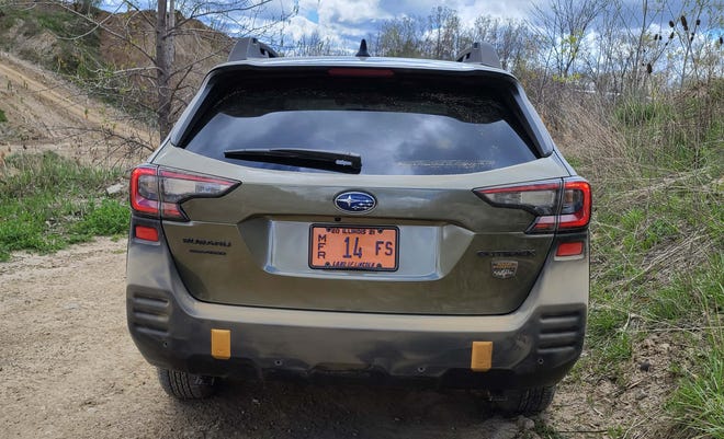 The 2022 Subaru Outback Wilderness sports a useful rear hatchback for cargo.
