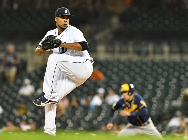 Tigers pitcher Wily Peralta works in the fourth inning.