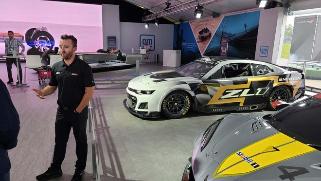 NASCAR star Austin DIllon shows off the next-gen NASCAR Camaro with modern upgrades like an independent rear suspension, sequential gearbox, and single-nut wheel.