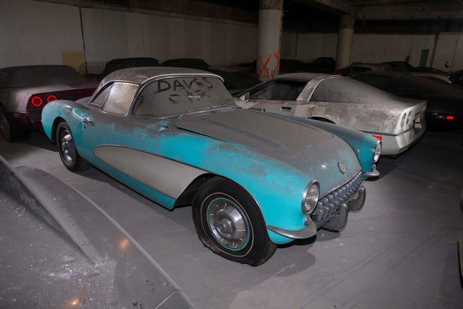 One of the Lost COrvettes found in a New York garage. All 36 have been restores and are being given away in order to raise money for the Stand for the Troops charity.