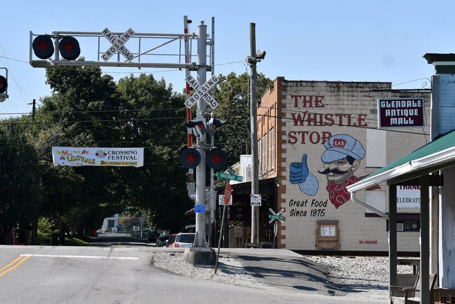 Located on Main Street, The Whistle Stop is one of the big draws for Glendale, Kentucky, where the economy is largely tourism based. Photos taken in Glendale, Kentucky, on Sept. 27, 2021.