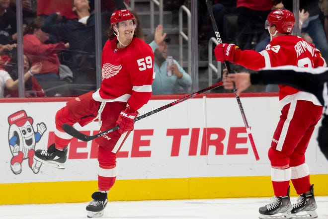 FORWARDS
Tyler Bertuzzi — STATS: 68 games, 30 goals, 32 assists, minus-11 rating. CONTRACT: Signed through 2022-23 season, $4.75 million cap hit. ANALYSIS: Bertuzzi erased any doubts about how well he could return from back surgery. He scored four goals opening night and was an offensive factor the rest of the way. The Wings missed him when not in the lineup (unvaccinated status in Canada). GRADE: A