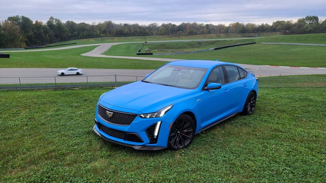 Get it in Electric Blue. The versatile 2022 Cadillac CT5-V Blackwing can be be tracked on Sunday, driven to work on Monday.