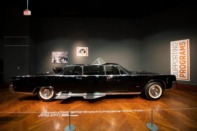 A Lincoln Continental stretch limousine used by Pope Paul VI for a visit to New York City in 1965 and by the Apollo 13 astronauts for a parade in Chicago in 1970, is part of a new exhibit at the Henry Ford Museum  "Collecting Mobility: New Objects, New Stories.", Wednesday, Oct. 20, 2021.