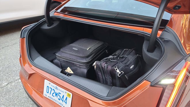 Weekend getway. The 2022 Cadillac CT4-V Blackwing will take you where you're going very quickly - with room for luggage.