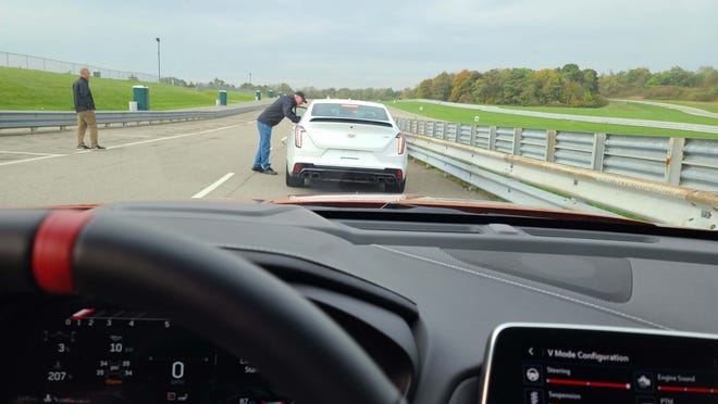 Johnny O'Connell, GM's winningest driver, shares some advice on how to drive the 2022 Cadillac CT4-V Blackwing fast around Pittsburgh International Raceway.
