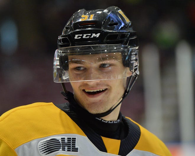 Shane Wright is a 17-year-old center with the Kingston Frontenacs and the No. 1-rated player for the 2022 NHL Draft in Montreal.