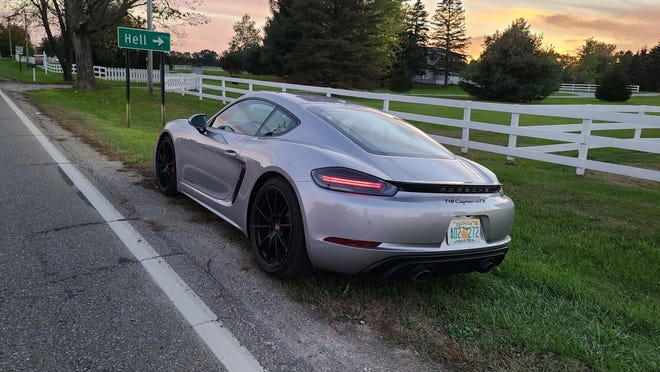 Hell. The 2021 Porsche Cayman GTS in its natural, twisty-road habitat.