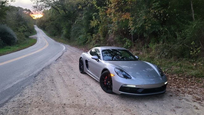 Take the long way home. The 2021 Porsche Cayman GTS thrives on the twisty roads of Hell, Michigan with 394 horsepower from its wailing flat-6 engine and sharp handling.