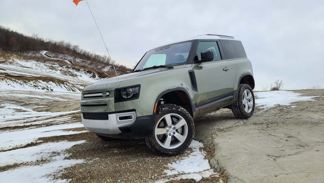 The 2021 Land Rover Defender 90 conquers Holly Oaks' Mt. Magna, but not without a struggle as the 32-inch tires struggled for grip and the electronics controlled throttle input.