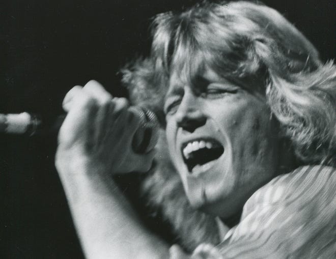 Singer Andy Gibb of the Bee Gees performs at Pine Knob in June 1978.