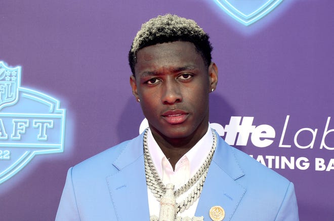 Sauce Gardner, on the red carpet, is picked 4th overall in the 2022 NFL Draft.