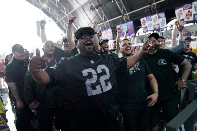 Rapper, actor, and Las Vegas Raiders fan Ice Cube attends the first round of the NFL football draft Thursday, April 28, 2022, in Las Vegas.
