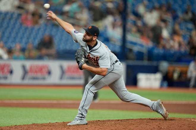 Detroit Tigers pitcher Michael Fulmer during the seventh inning.