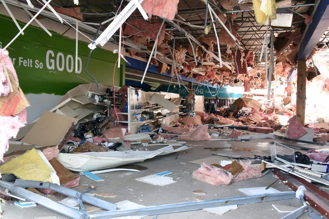 A tornado on Friday, May 20, 2022, caused injuries to customers at the Goodwill store in Gaylord, Mich.