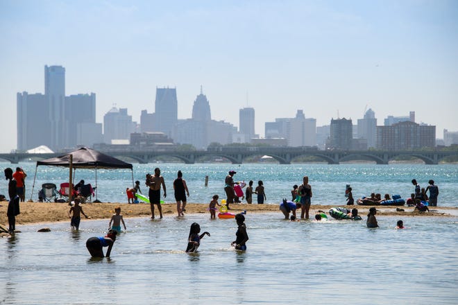 People try to beat the heat on Belle Isle, Wednesday, June 15, 2022.