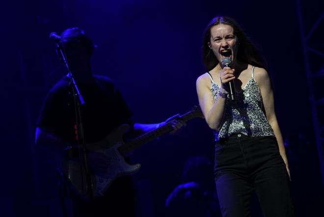 Sigrid performs at the Glastonbury Festival on June 24, 2022.
