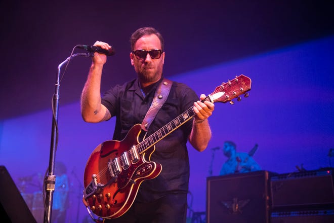 Dan Auerbach, guitarist and singer for The Black Keys, performs during the band’s  Dropout Boogie Tour at Pine Knob in Clarkston.