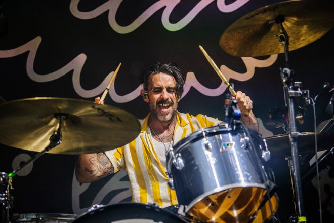 Drummer Creighton Barrett performs with Band of Horses at Pine Knob in Clarkston.