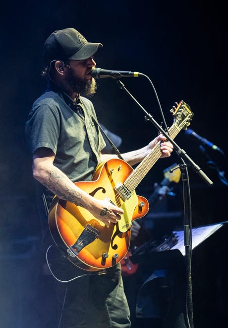Ben Bridwell, lead singer, guitarist and founding member of Band of Horses, performs at Pine Knob in Clarkston.