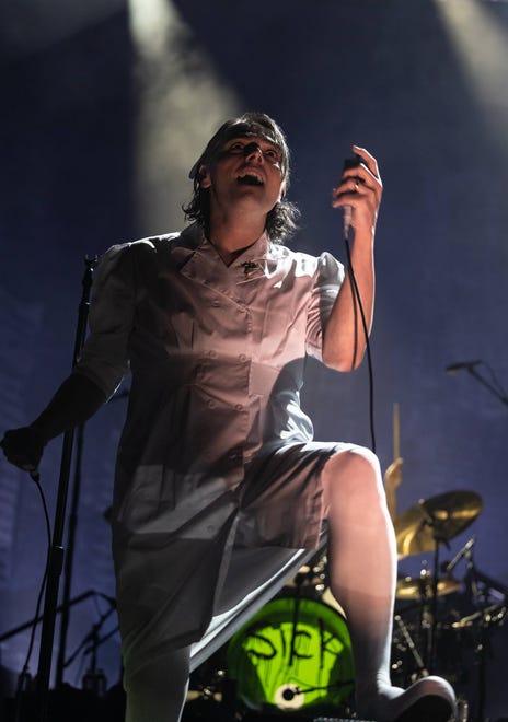 Singer Gerard Way performs with his band My Chemical Romance.