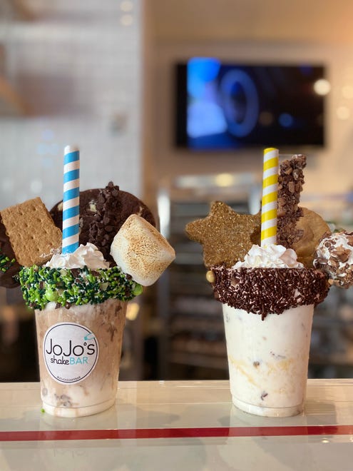 Jojo's Shake Bar creations the Girl Scout, left, and the Gold Digger, right.