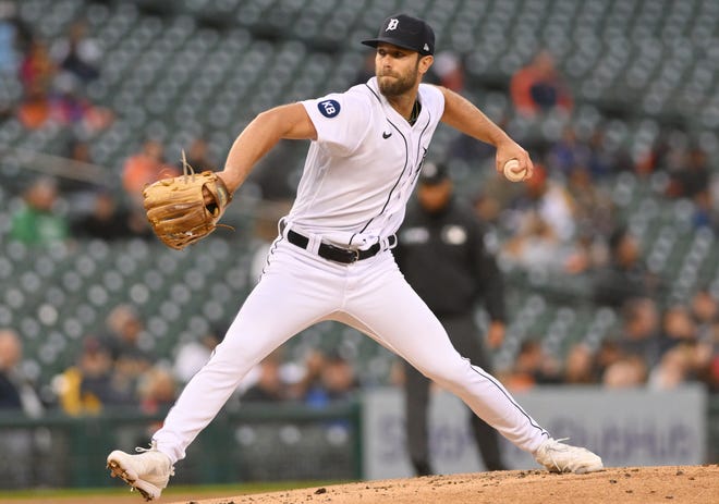 Detroit Tigers pitcher Daniel Norris works in the second inning against the  Kansas City Royals.
