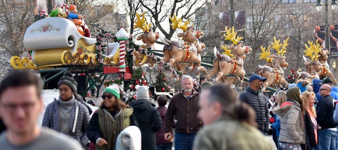 Santa's float ends the 96th America's Thanksgiving Parade presented by Gardner White, Thursday morning, November 24, 2022.