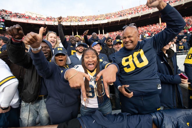Michigan fans go crazy in the final moments of a 45-23 win over Ohio State.