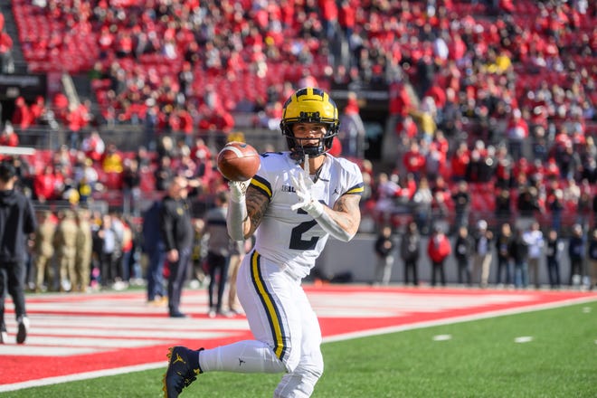 It remains unclear whether Michigan leading rusher Blake Corum, who will miss the national semifinal game while he recovers from knee surgery, will return to Michigan next season or head to the NFL.